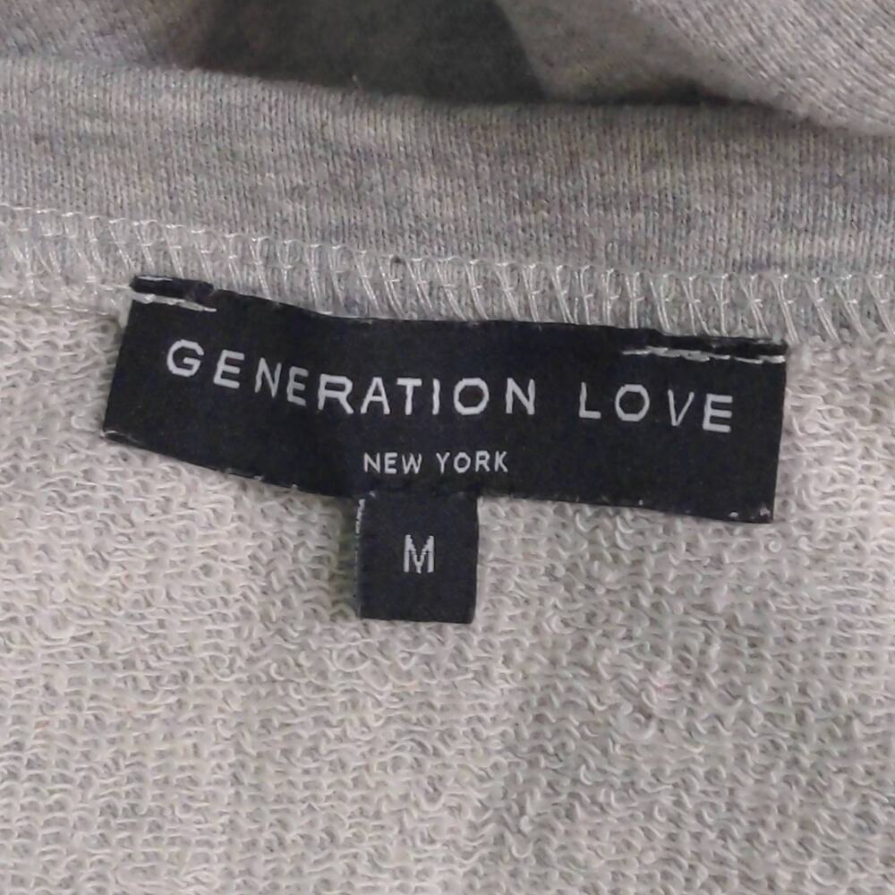Generation Love Pullover Sweatshirt Women's M Gray Yellow Tassels Trim - Picture 3 of 6